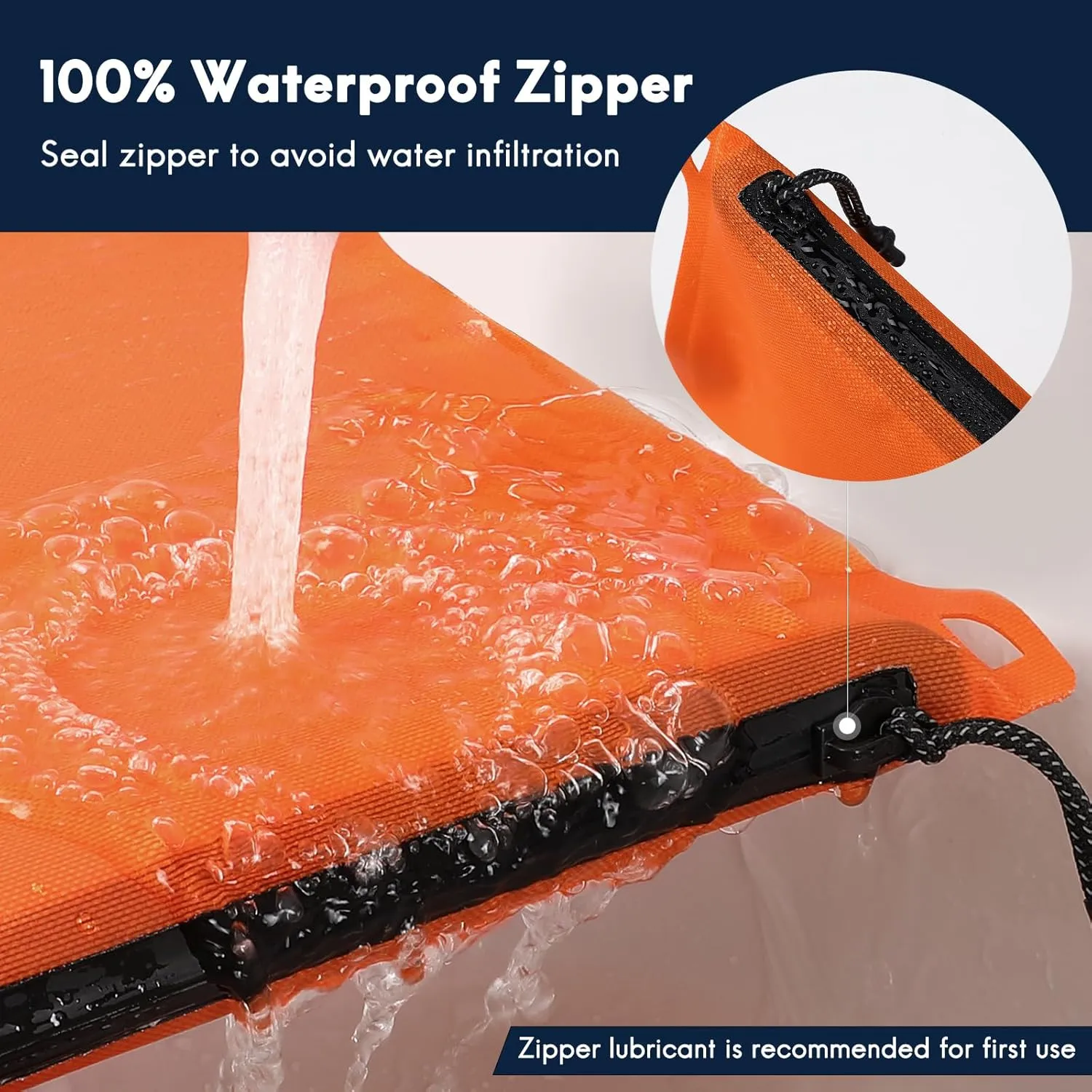 Haimont Waterproof Pouch, Small Waterproof Dry Bag with Upgrade Zipper for Travel Boating Kayaking Hiking Document Organizer