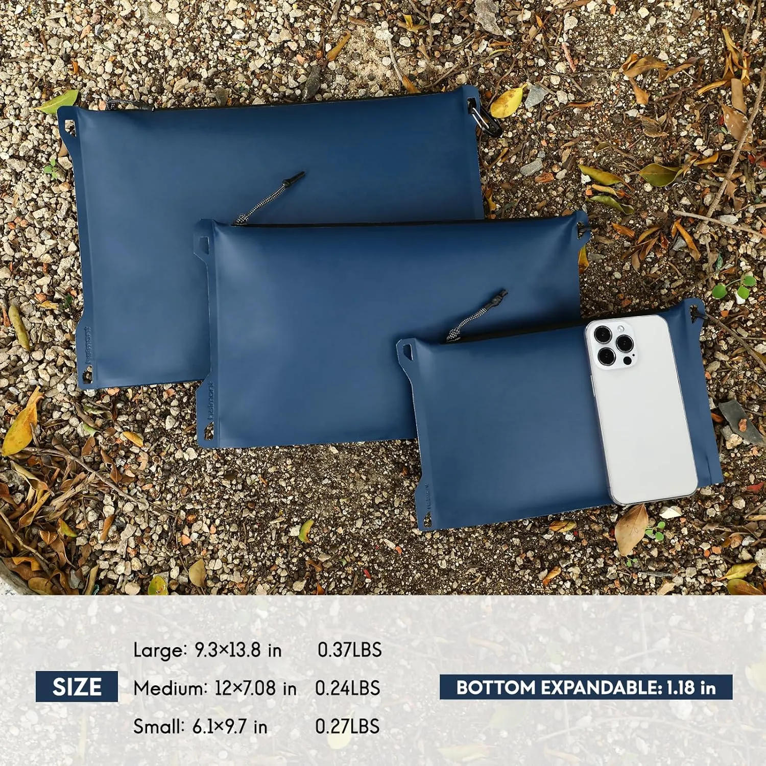 Haimont Waterproof Pouch, Small Waterproof Dry Bag with Upgrade Zipper for Travel Boating Kayaking Hiking Document Organizer
