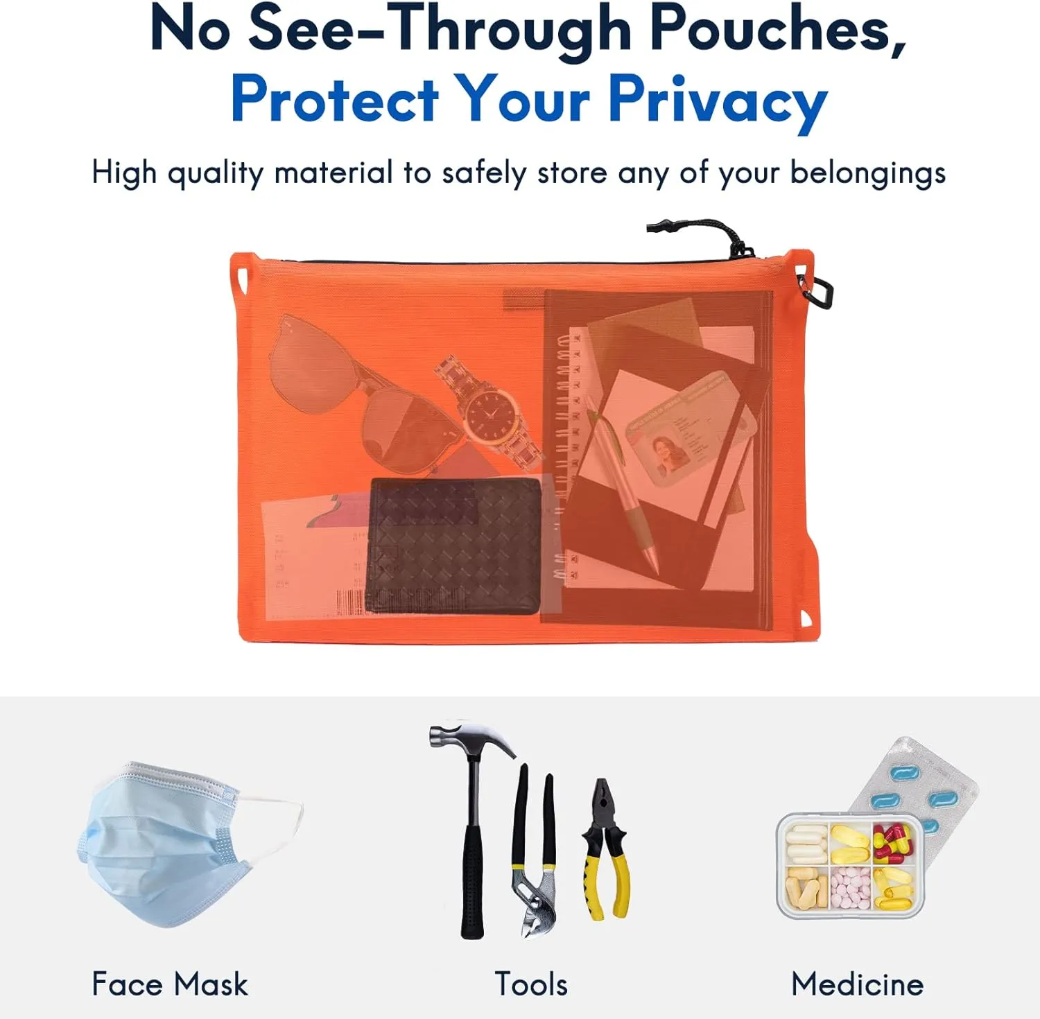 Haimont Waterproof Pouch, Small Waterproof Dry Bag with Upgrade Zipper for Travel Boating Kayaking Hiking Document Organizer
