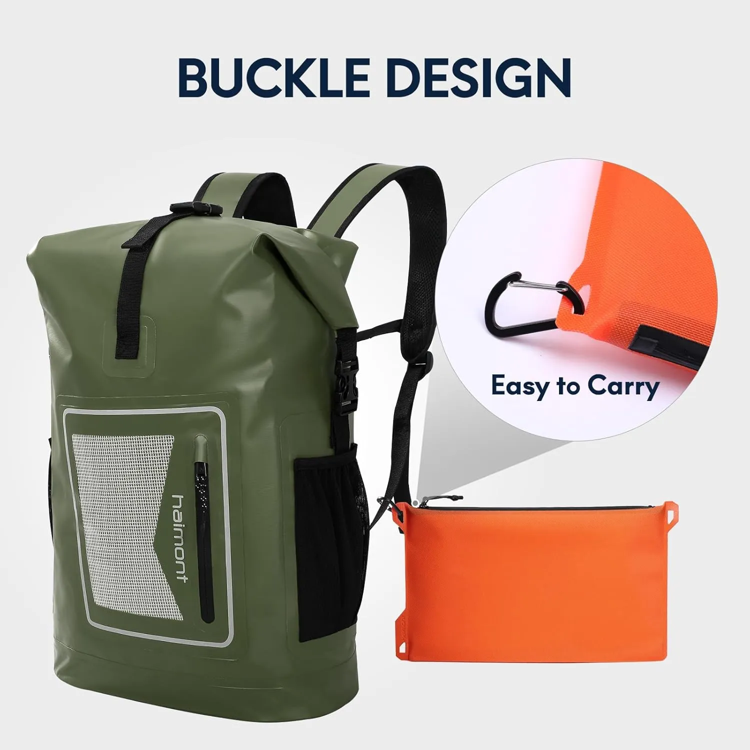 Haimont Waterproof Pouch, Small Waterproof Dry Bag with Upgrade Zipper for Travel Boating Kayaking Hiking Document Organizer