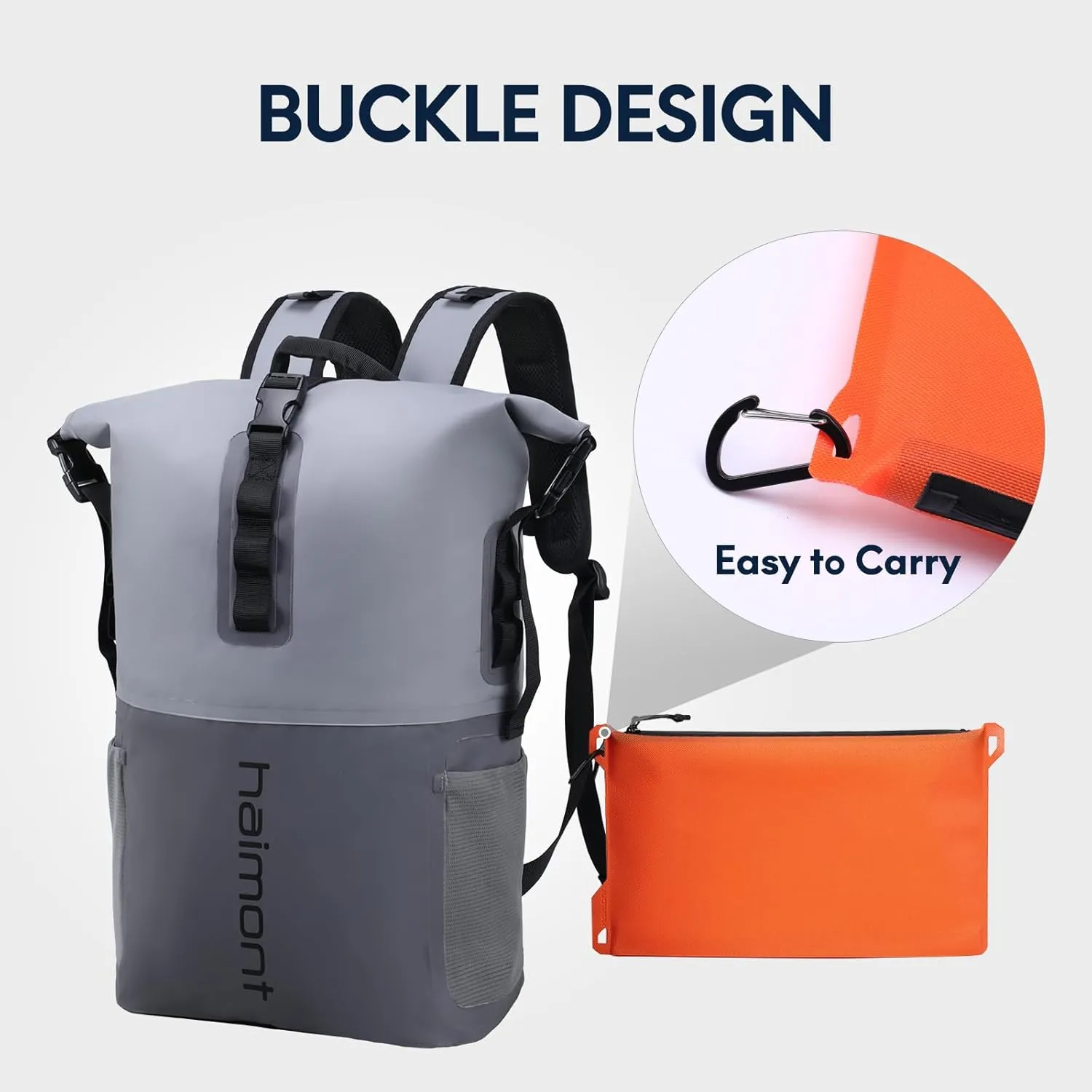 Haimont Waterproof Pouch, Small Waterproof Dry Bag with Upgrade Zipper for Travel Boating Kayaking Hiking Document Organizer