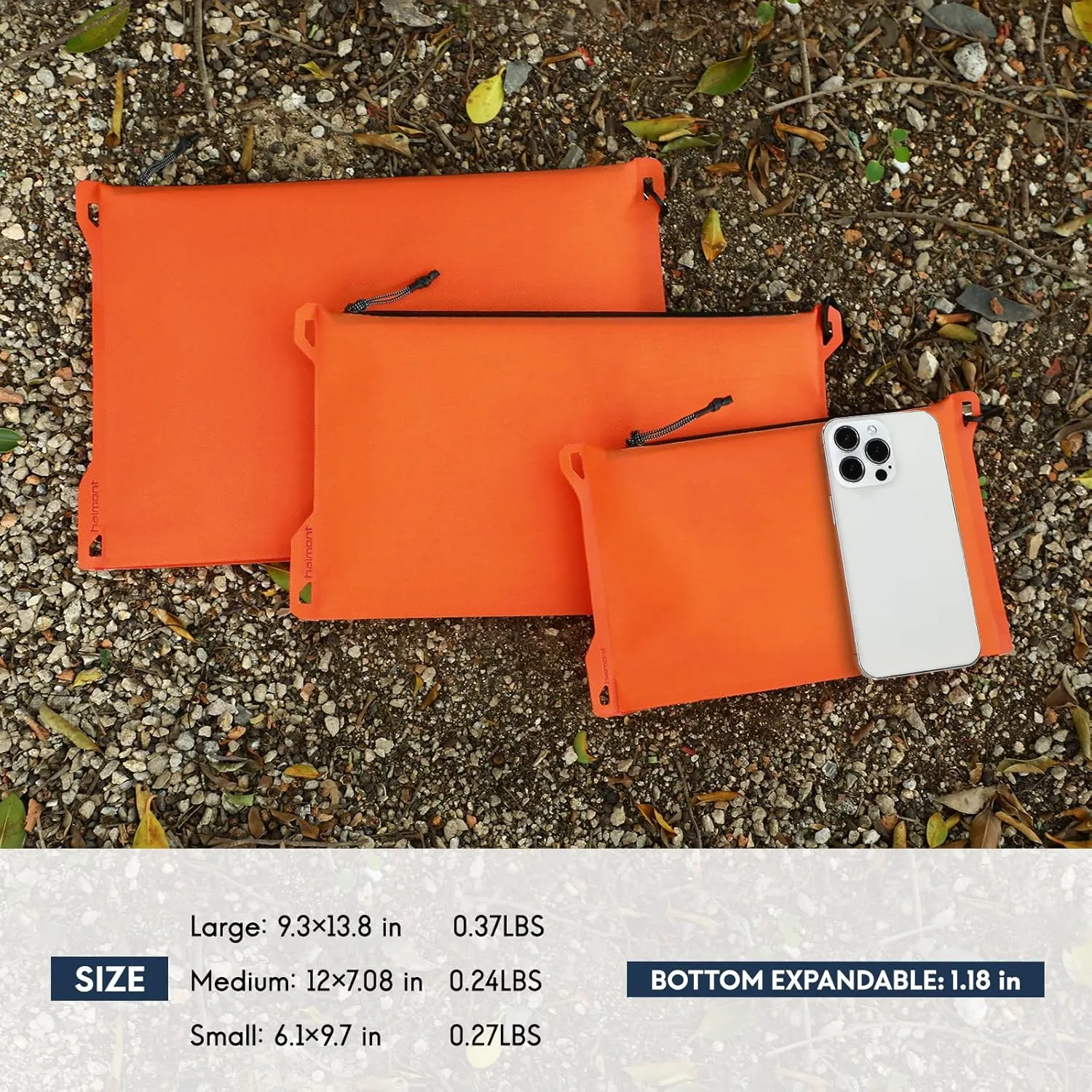 Haimont Waterproof Pouch, Small Waterproof Dry Bag with Upgrade Zipper for Travel Boating Kayaking Hiking Document Organizer