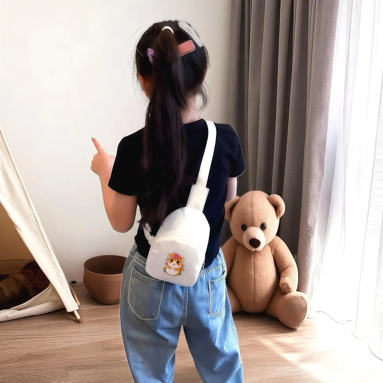 Hamster Mini Sling Bag, Crossbody Bag, Toddler Purse For Kids Girl, Birthday Gift For 4 5 6 7 8 9 10 11 12 Year Old Gifts For Daughter, Granddaughter, Sister, Niece!
