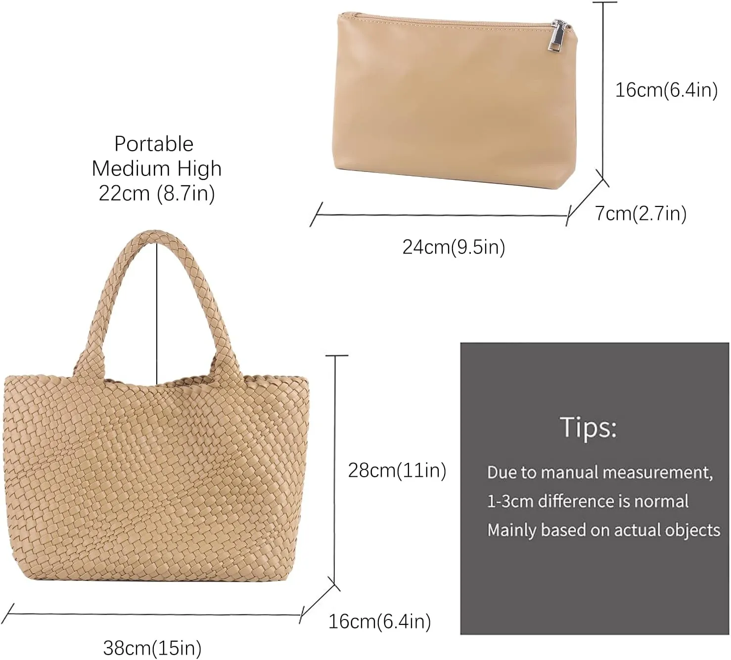 Handmade Woven Bag Satchel Handbag For Women Vegan Leather Tote Bag With Purses Travel Shoulder Bag Underarm Bag
