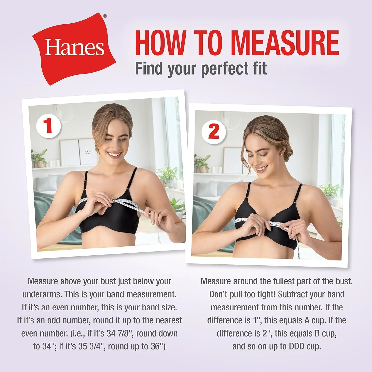 Hanes Women's Wireless T-shirt Bra, Moisture-wicking Convertible Smoothing Bra, Full-coverage
