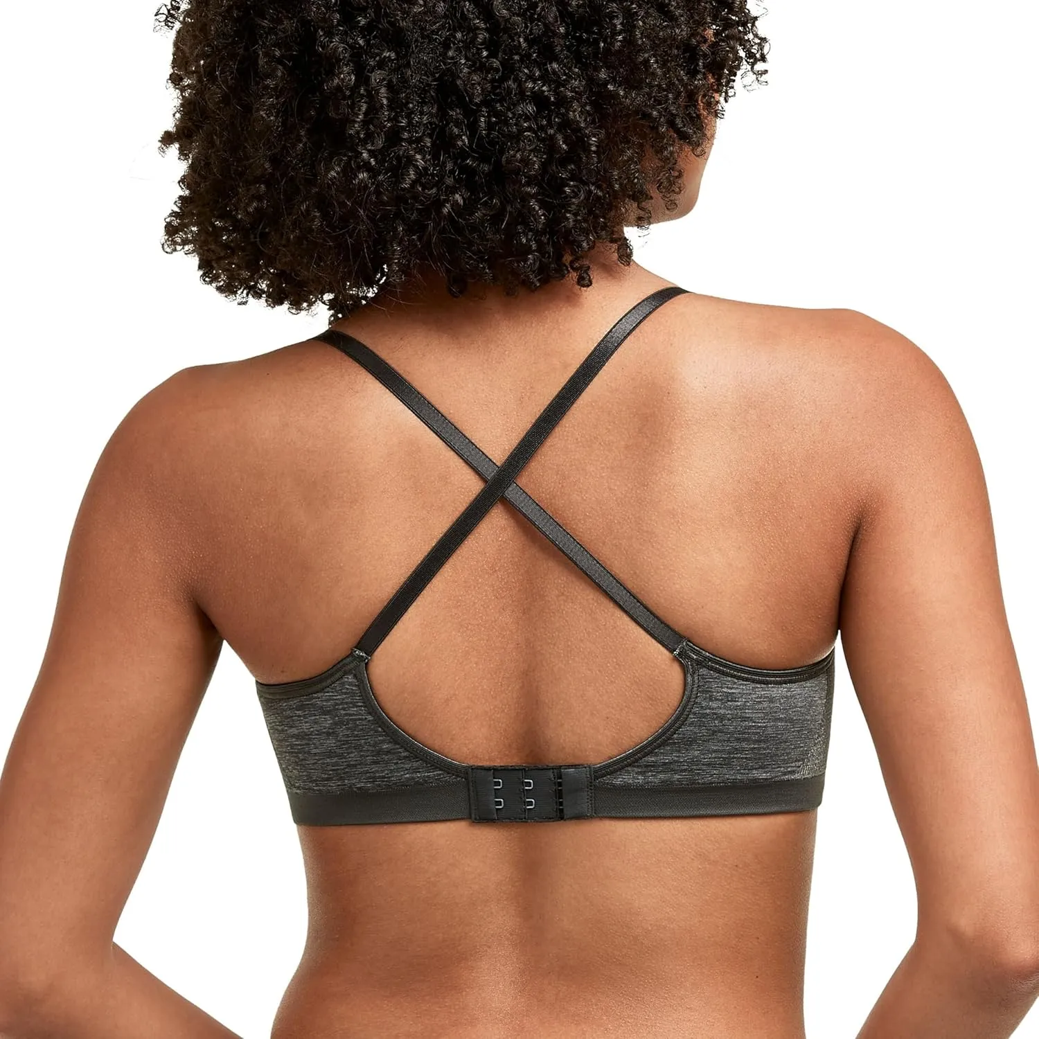Hanes Women's Wireless T-shirt Bra, Moisture-wicking Convertible Smoothing Bra, Full-coverage