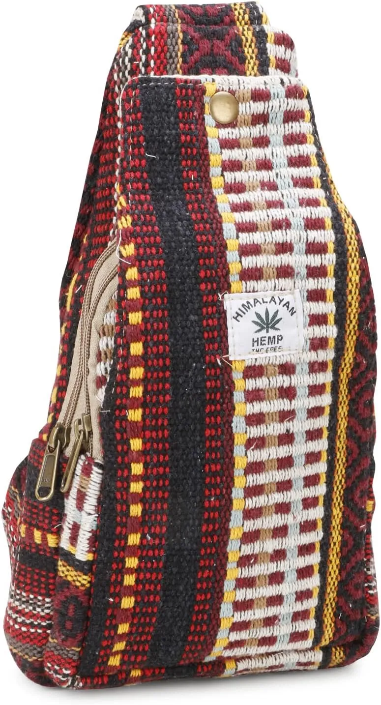 Hemp Sling Backpack- Hemp Cross body Bag- Hemp Shoulder Backpack Adjustable Strap for Men & Women