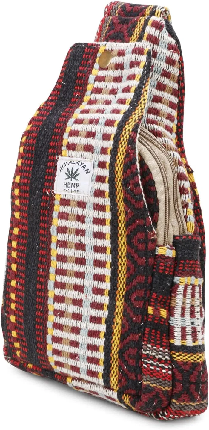 Hemp Sling Backpack- Hemp Cross body Bag- Hemp Shoulder Backpack Adjustable Strap for Men & Women