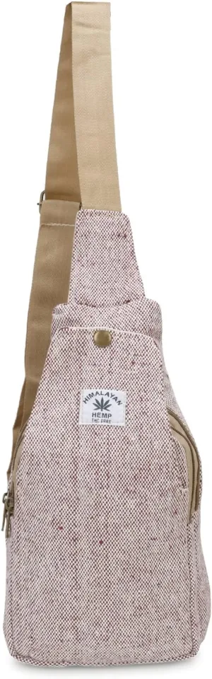 Hemp Sling Backpack- Hemp Cross body Bag- Hemp Shoulder Backpack Adjustable Strap for Men & Women