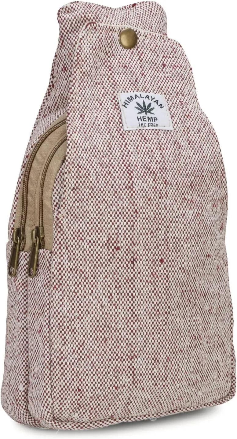 Hemp Sling Backpack- Hemp Cross body Bag- Hemp Shoulder Backpack Adjustable Strap for Men & Women