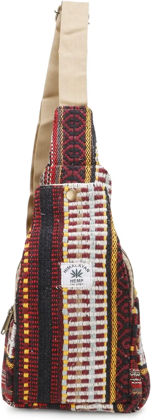 Hemp Sling Backpack- Hemp Cross body Bag- Hemp Shoulder Backpack Adjustable Strap for Men & Women