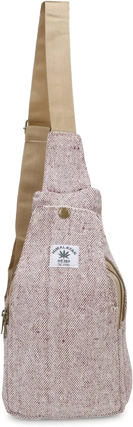 Hemp Sling Backpack- Hemp Cross body Bag- Hemp Shoulder Backpack Adjustable Strap for Men & Women