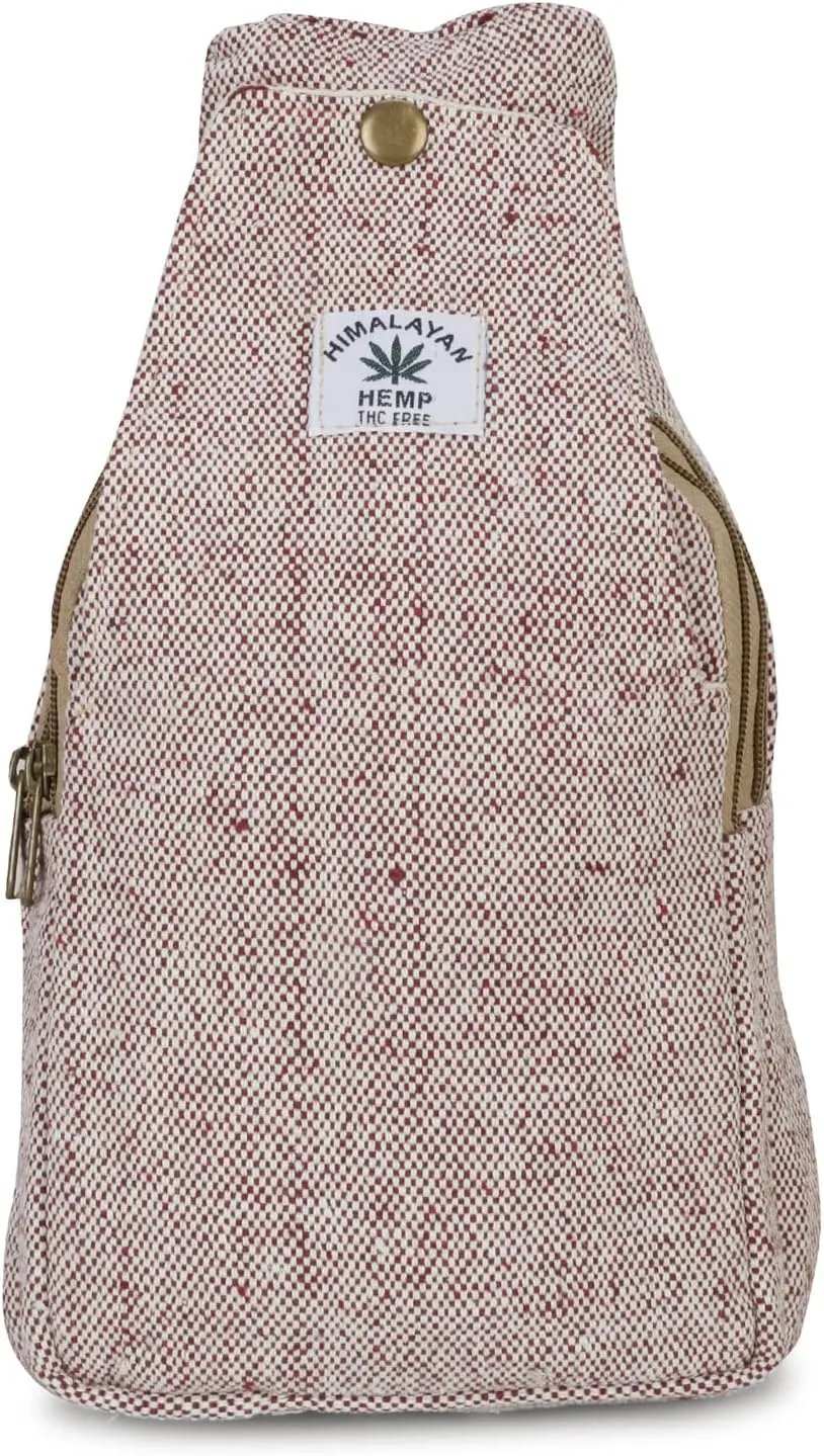 Hemp Sling Backpack- Hemp Cross body Bag- Hemp Shoulder Backpack Adjustable Strap for Men & Women