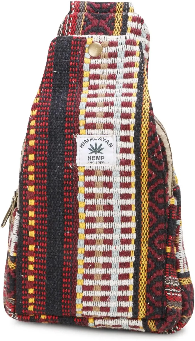 Hemp Sling Backpack- Hemp Cross body Bag- Hemp Shoulder Backpack Adjustable Strap for Men & Women