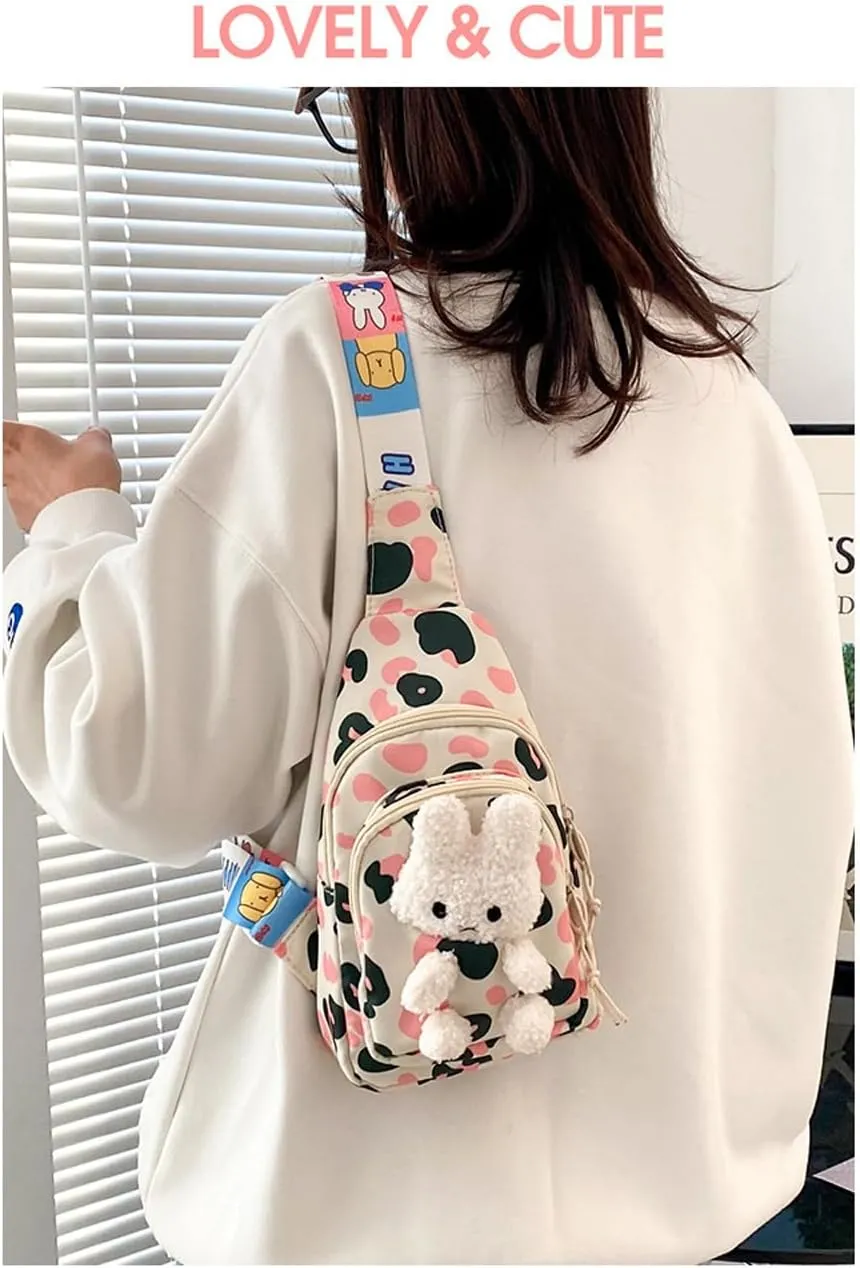 Hiflyer Kids Sling Bag - Kawaii Backpack & Crossbody Bag for Girls (Green)