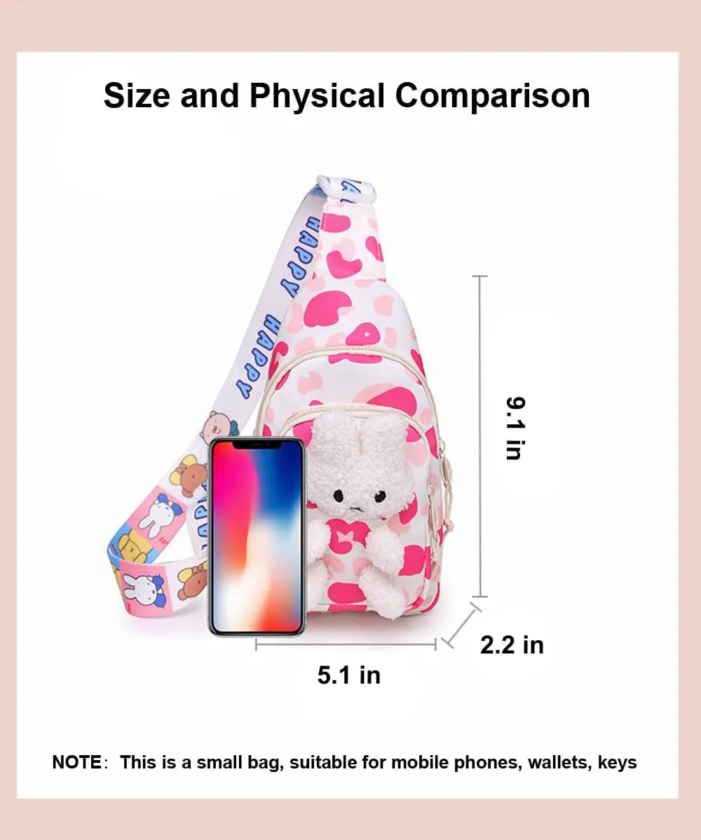 Hiflyer Kids Sling Bag - Kawaii Backpack & Crossbody Bag for Girls (Green)