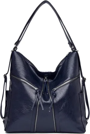 Hobo Bags for Women PU Leather Shoulder Bags Large Hobo Crossbody Purse 3 Way Womens' Handbags