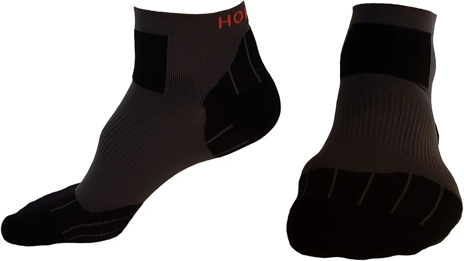 Hoplite Trail Running Compression Socks for Men and Women, 2 Pair Multi-pack