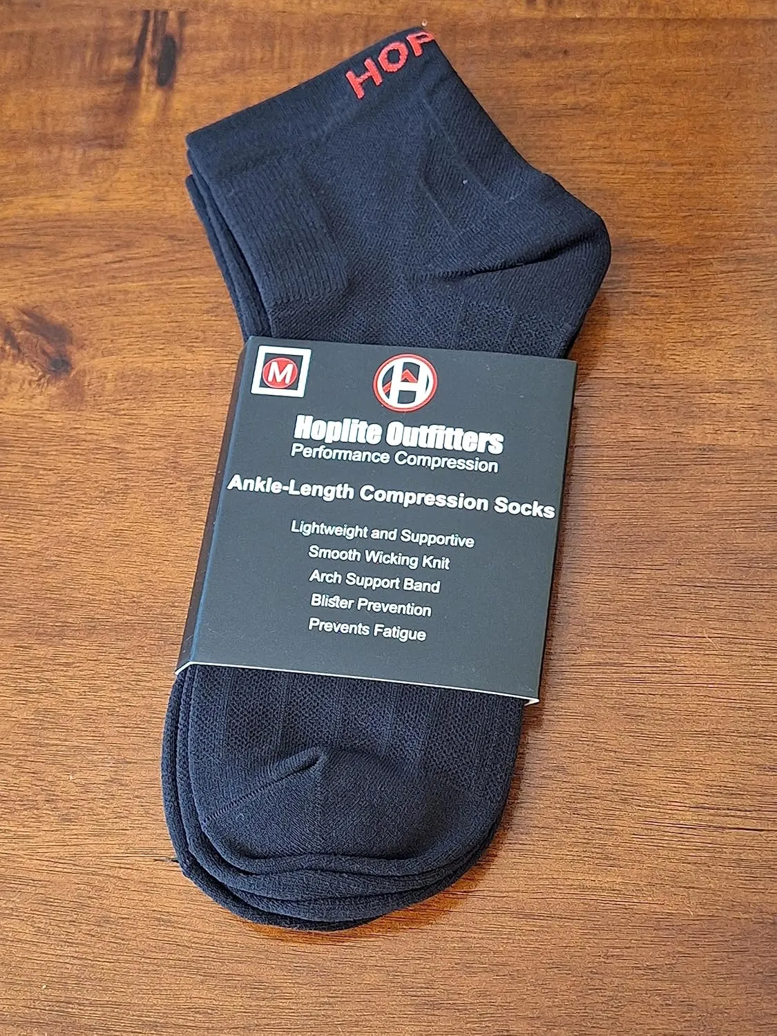 Hoplite Trail Running Compression Socks for Men and Women, 2 Pair Multi-pack