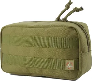 Horizontal Zippered Multi-Purpose Molle Admin Pouch Utility EDC Tool Gear Gadget Waist Bag Organizer
