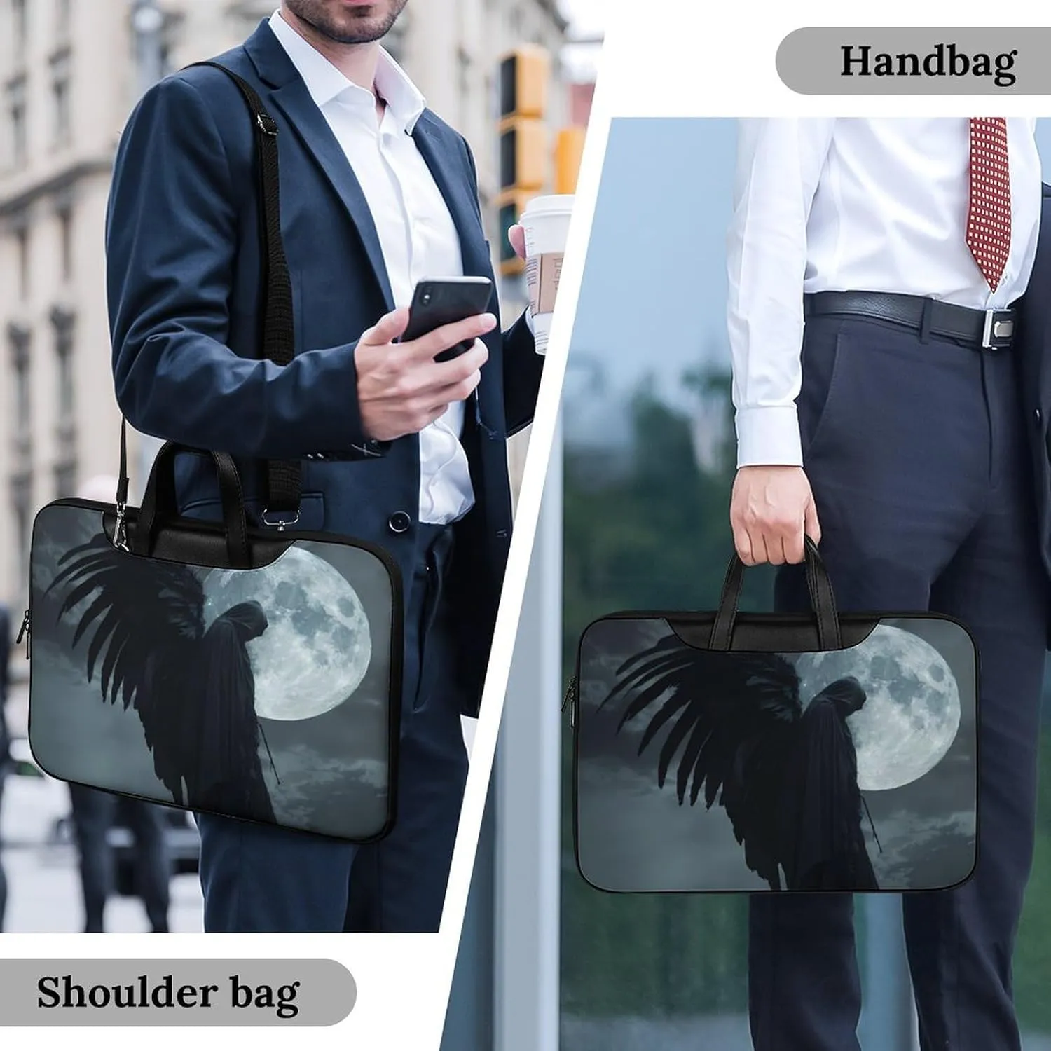 Horror Vampire Devil Grim Reaper Laptop Tote Bag Waterproof Computer Carrying Case Business Office Briefcase