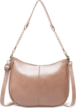 HUA ANGEL Crossbody Bags for Women Vegan Leather Tote Shoulder Bag with Two Strap Ladies Fashion Travel Shoulder Hobo Handbag