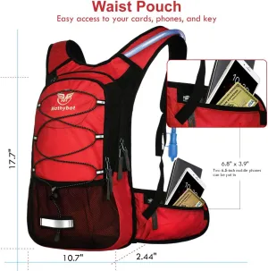 Hydration Pack, Insulated Hydration Backpack with 2L BPA Free Water Bladder and Storage, Hiking Backpack for Men, Women, Kids for Running, Cycling, Camping - Keep Liquid Cool up to 5 Hours
