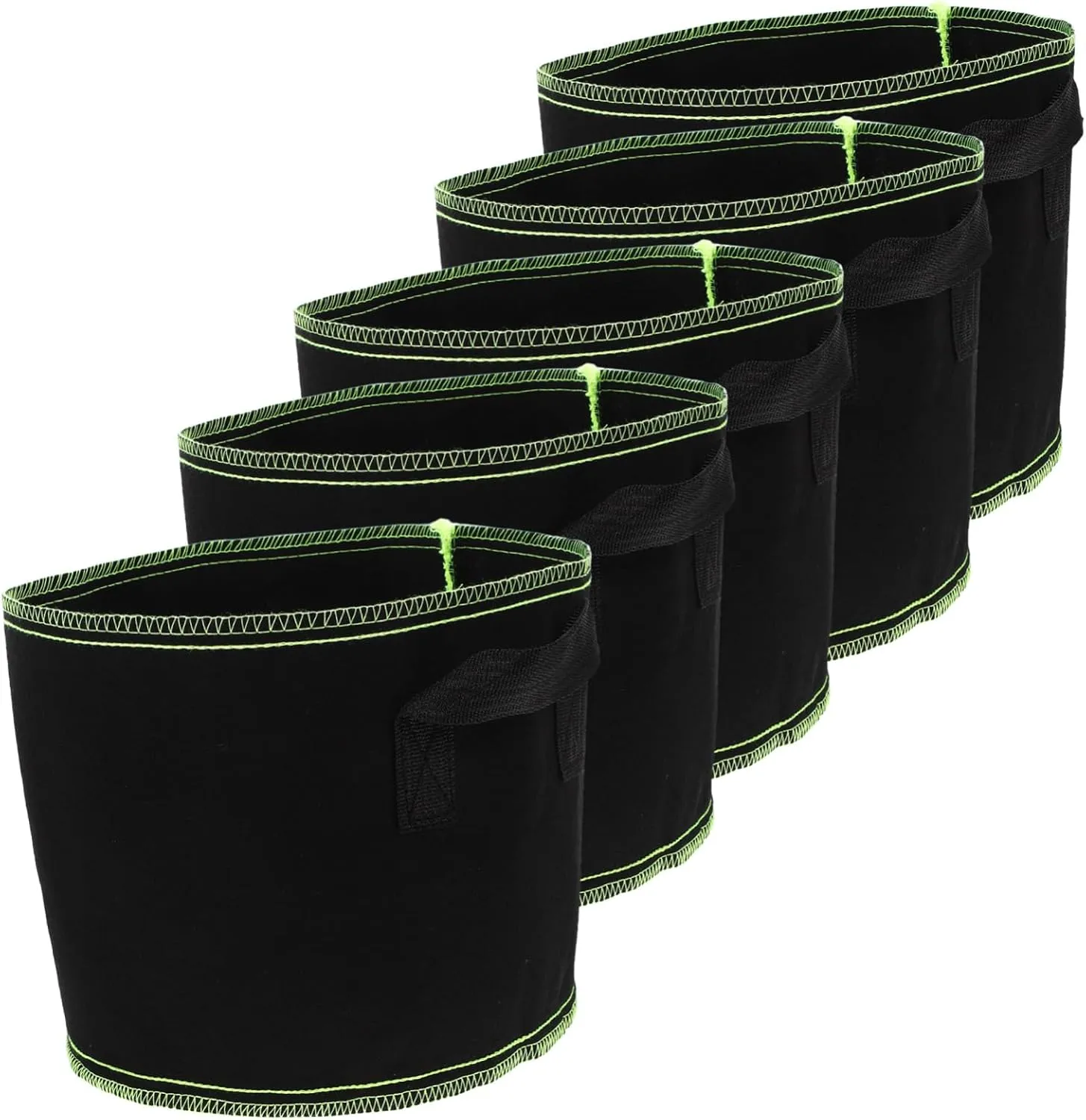 Indoor/Outdoor Planting Bags 5pcs 10 Gallon Grow Bags Non-Woven for Vegetable Fruit Potato Root Formation Drainage