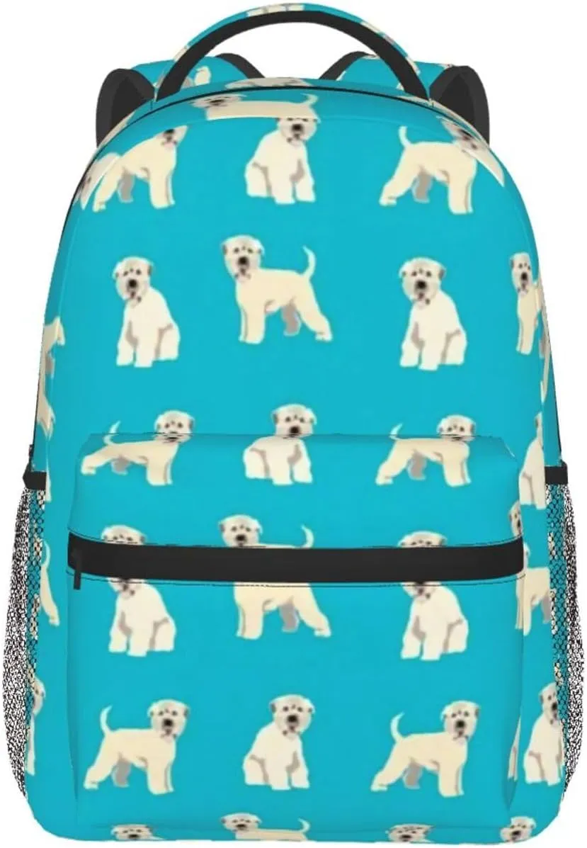 Irish Wheaten Terrier Dog Backpack Laptop Backpack Sports Travel Shoulder bag Light casual backpack