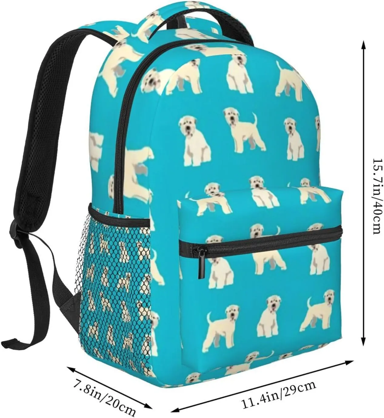 Irish Wheaten Terrier Dog Backpack Laptop Backpack Sports Travel Shoulder bag Light casual backpack