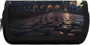 Italy Ancient Roman Landmarks Night Pencil Bag Pen Bag Pencil Pouch Pen Pouch Small Cosmetic Case Coin Purse Portable Organizer