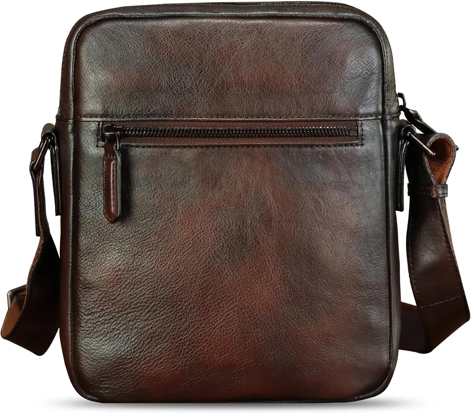 IVTG Genuine Leather Purse and Messenger Bag for Men Fashion Leather Shoulder Bags Briefcase Crossbody Satchel Bag with Strap