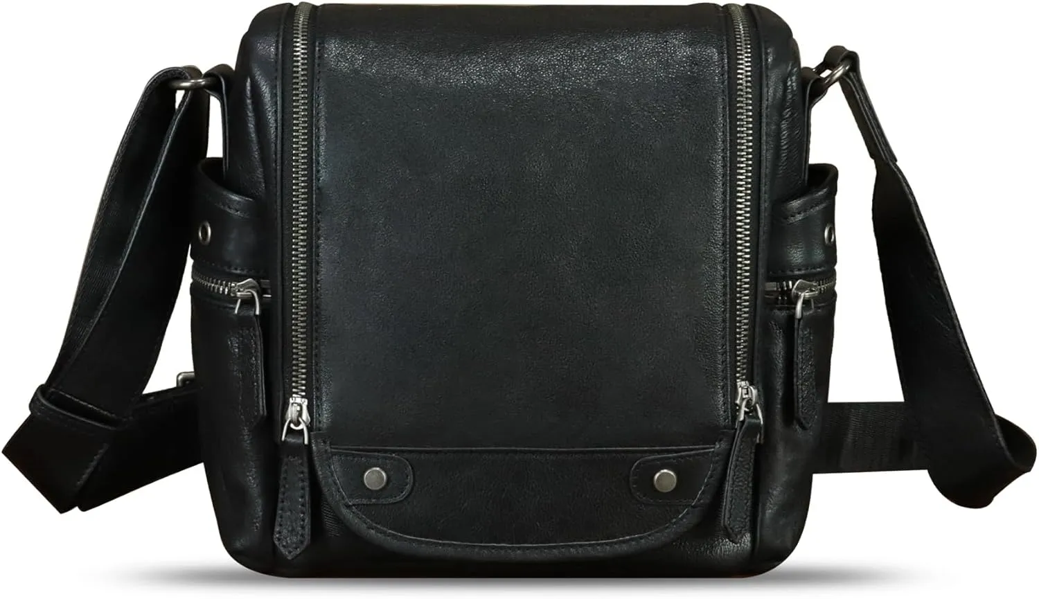 IVTG Genuine Leather Purse and Messenger Bag for Men Leather Shoulder Bag Crossbody Bag Satchel Purse Briefcase with Strap