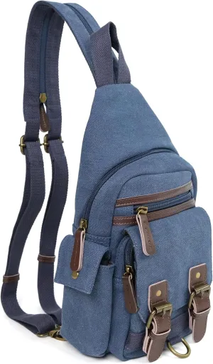 JESSIE & JAMES Shasta Canvas Concealed Carry Sling Bag for Men Women, Convertible Backpack Purse