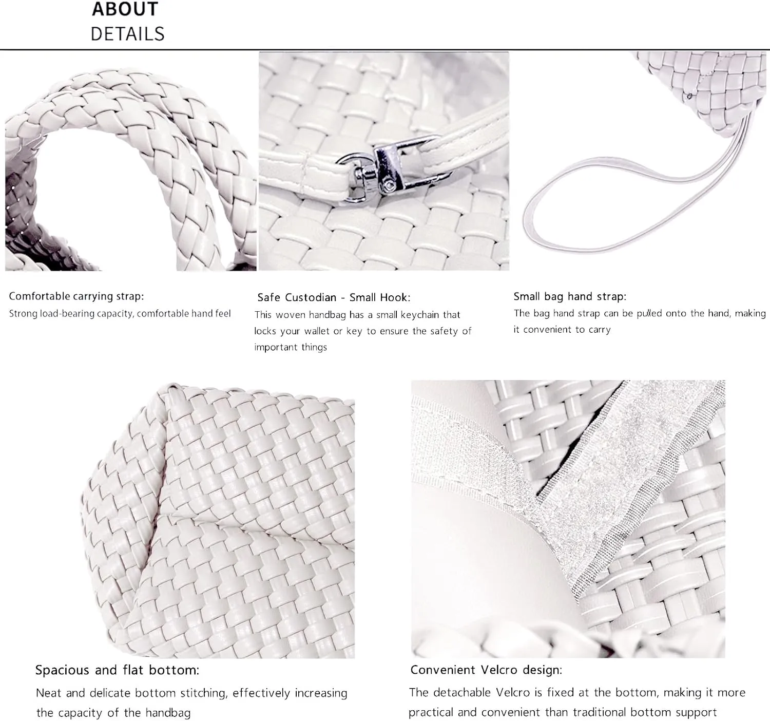 JINMANXUE Fashion Woven Bag Shopper Bag Travel Handbags and Purses Women Tote Bag Large Capacity Shoulder Bags