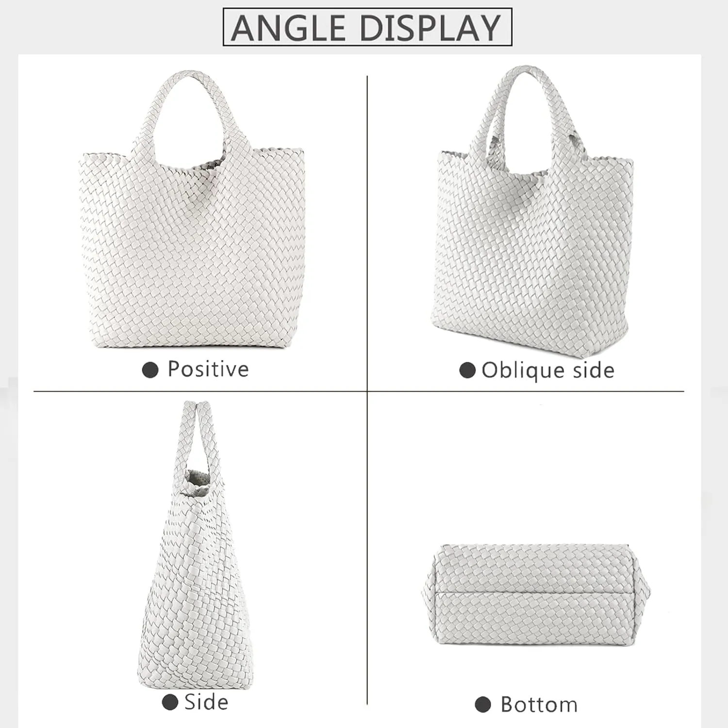 JINMANXUE Fashion Woven Bag Shopper Bag Travel Handbags and Purses Women Tote Bag Large Capacity Shoulder Bags