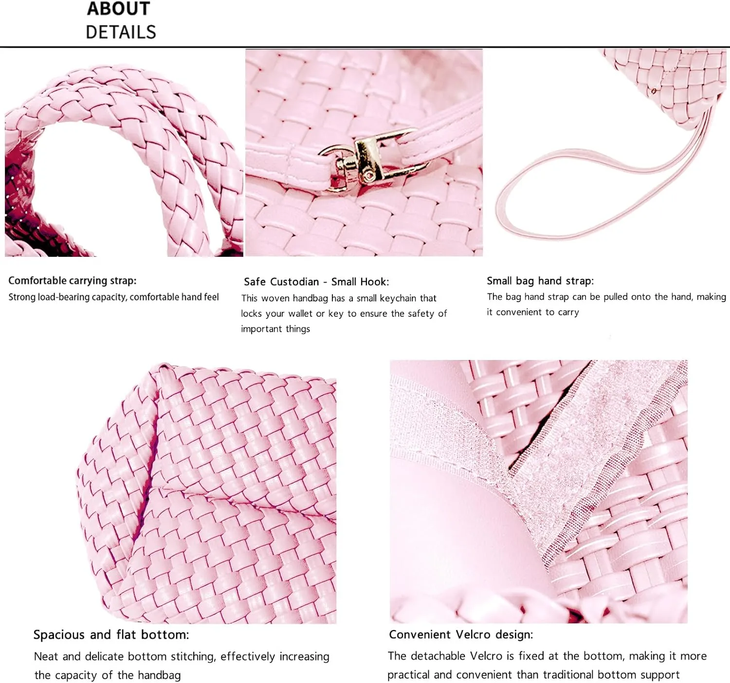 JINMANXUE Fashion Woven Bag Shopper Bag Travel Handbags and Purses Women Tote Bag Large Capacity Shoulder Bags