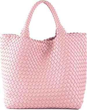 JINMANXUE Fashion Woven Bag Shopper Bag Travel Handbags and Purses Women Tote Bag Large Capacity Shoulder Bags
