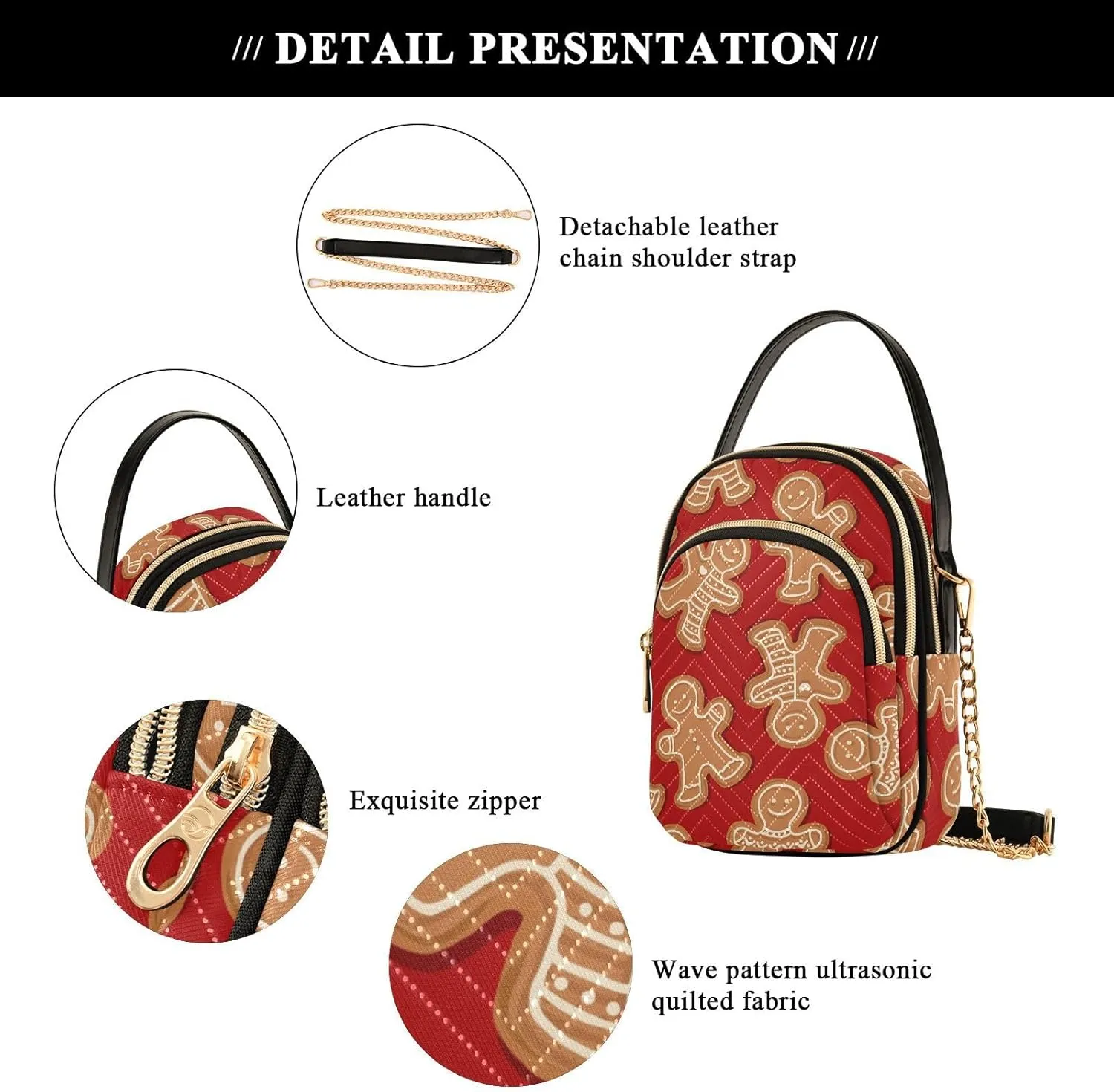 Joisal Womens Purses Crossbody Multi Pockets Mens Shoulder Bags Crossbody, Mini Purses for Women