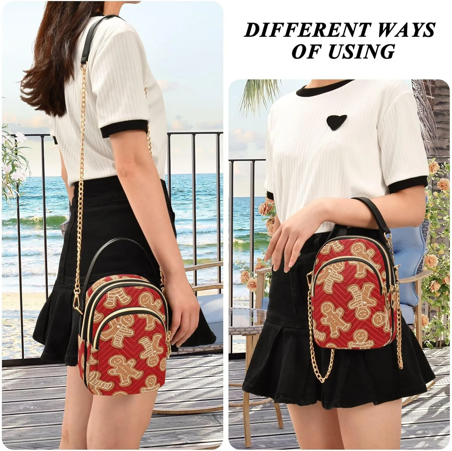 Joisal Womens Purses Crossbody Multi Pockets Mens Shoulder Bags Crossbody, Mini Purses for Women