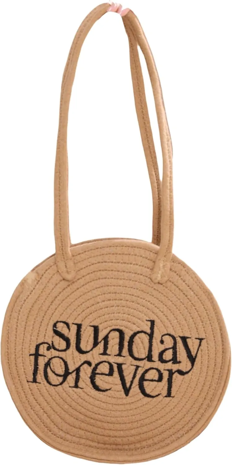 JOLLQUE Handwoven Straw Shoulder Bags for Women,Natural Beach Tote Bag,Summer Handbag Purse