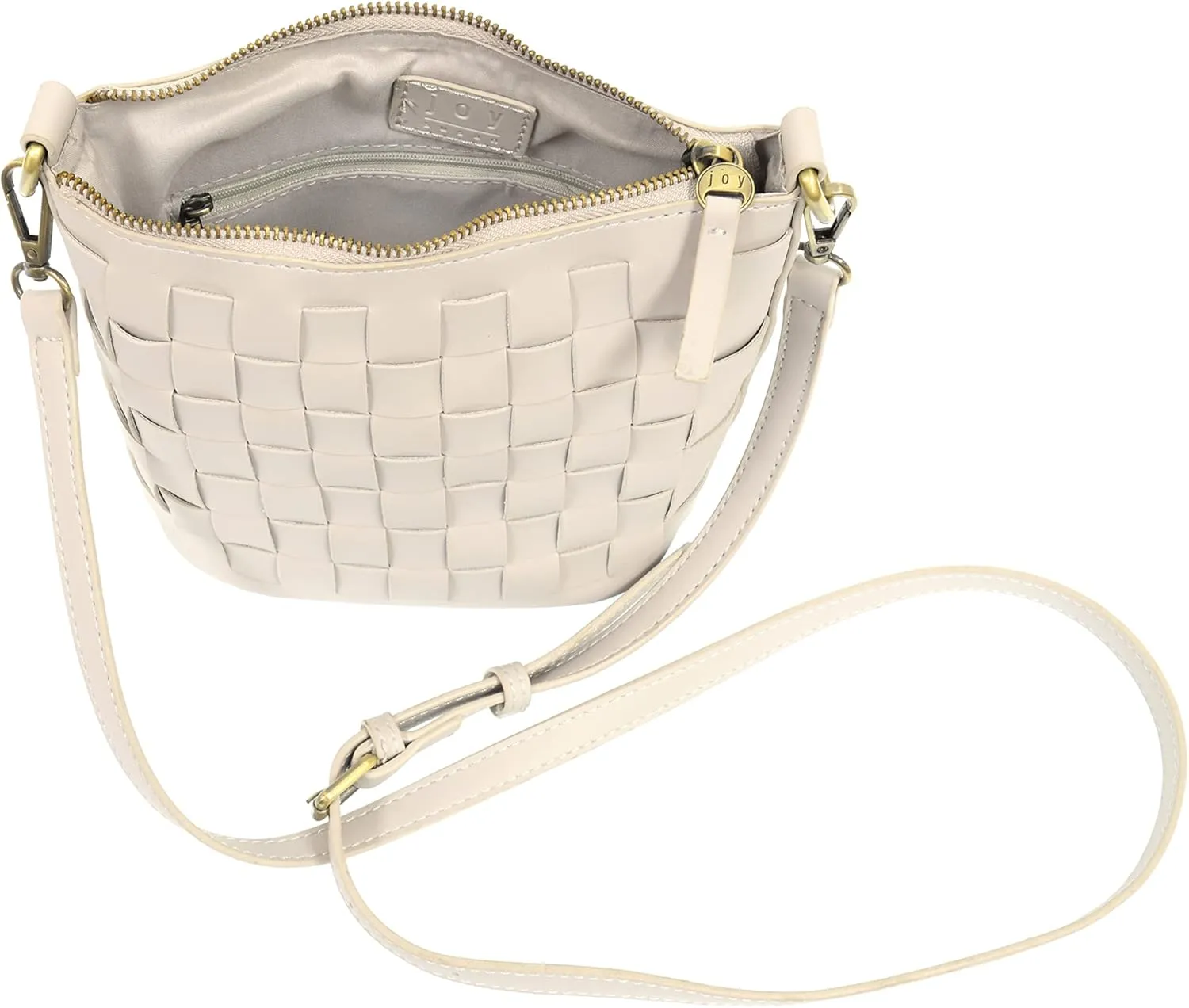 Joy Susan Maci Woven Crossbody: Vegan Bag