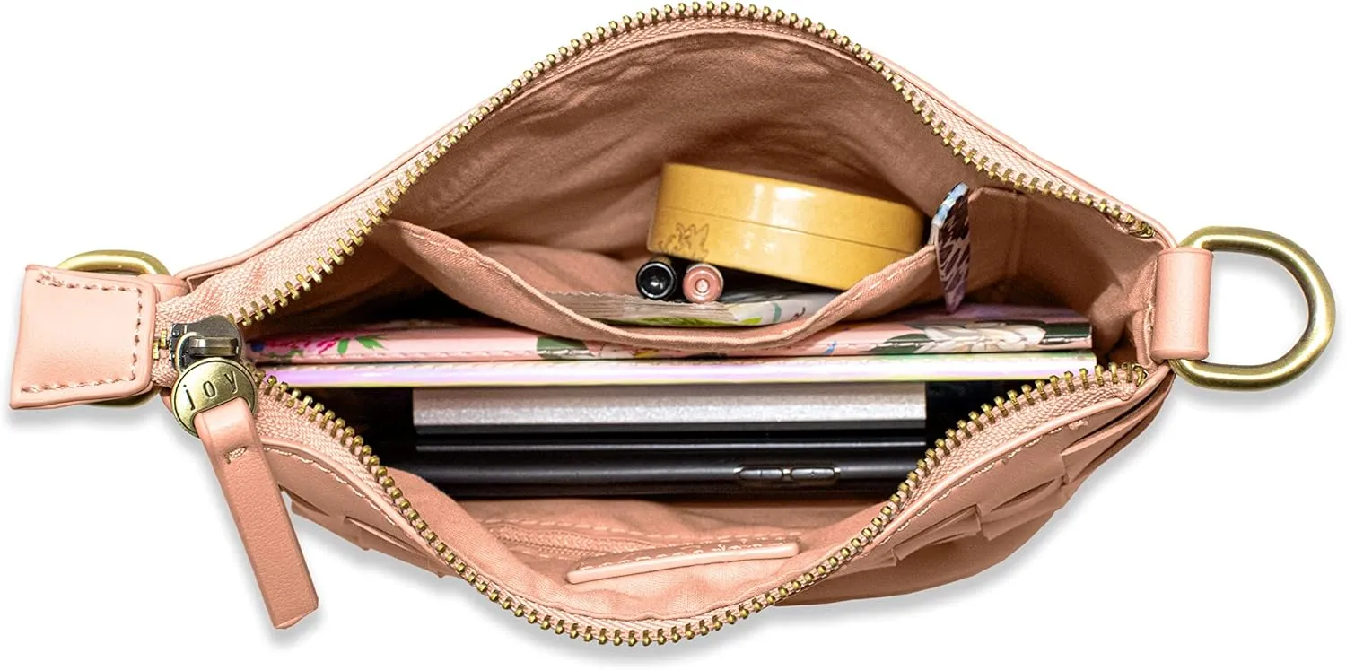 Joy Susan Maci Woven Crossbody: Vegan Bag