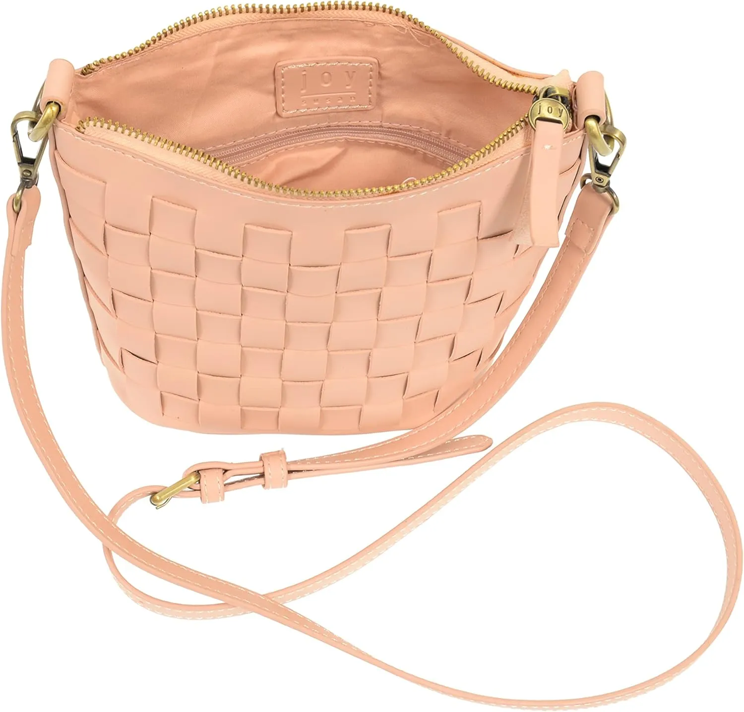 Joy Susan Maci Woven Crossbody: Vegan Bag