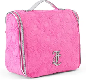 Juicy Couture Pink Pressed Terry Velour Hanging Organizer Cosmetic Bag