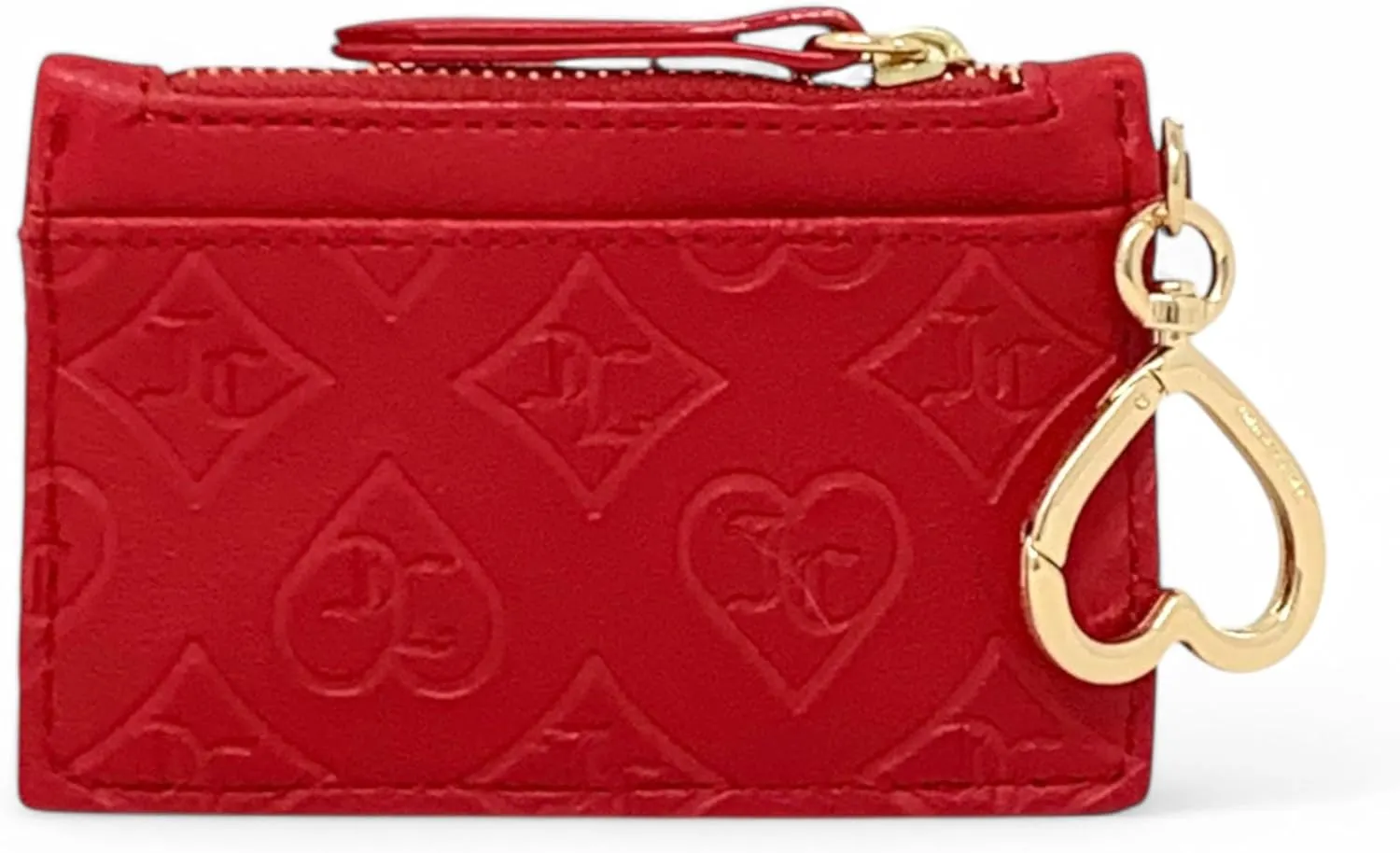 Juicy Couture Women's Tab Elongated Card Case with Keyring (Glitz Out Cool Red)