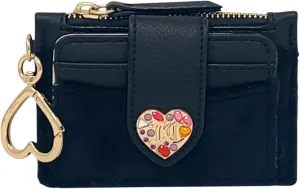 Juicy Couture Women's Tab Elongated Card Case with Keyring (Glitz Out Liquorice)