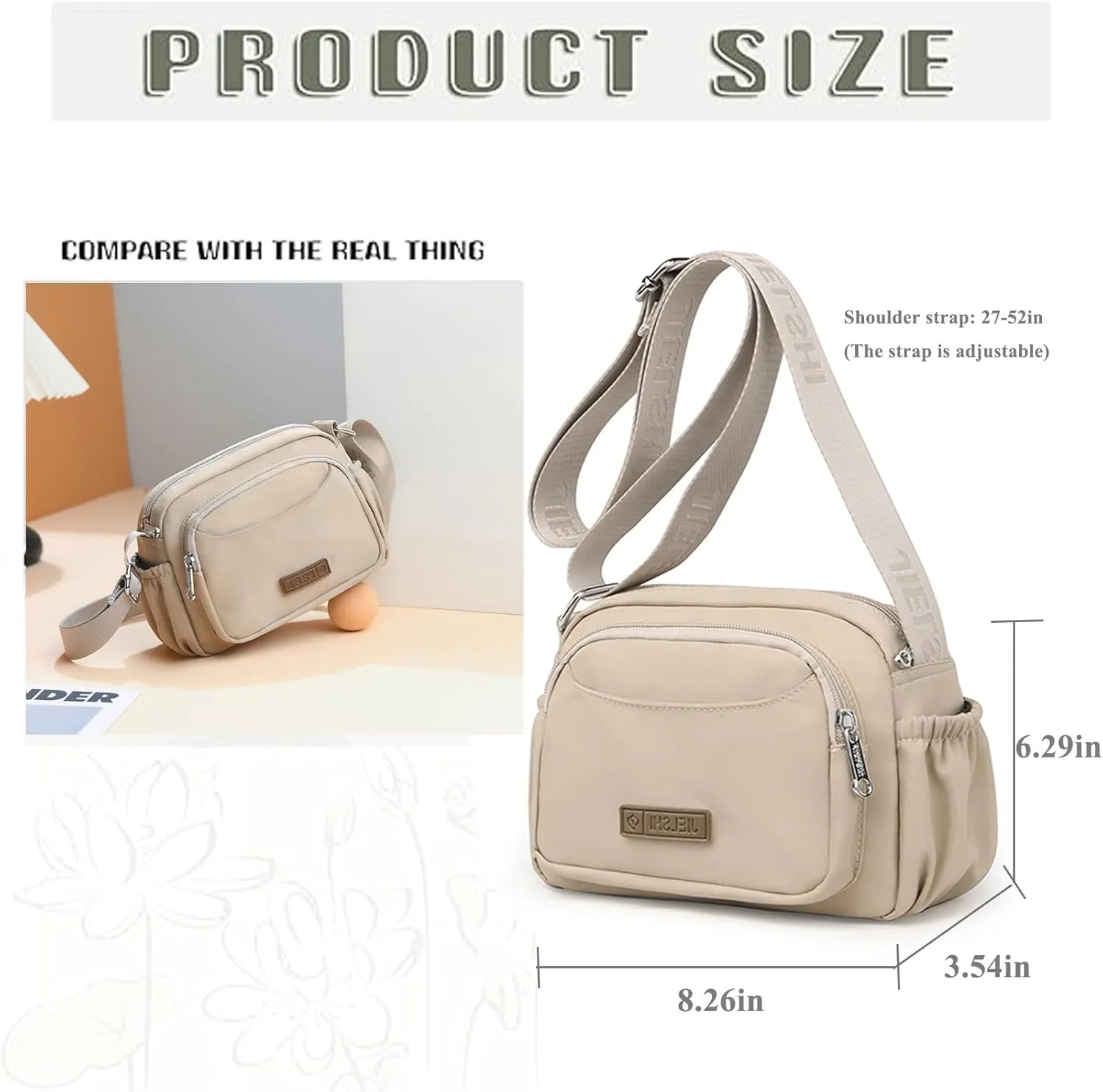 KARRESLY Crossbody Bags for Women Nylon Waterproof Shoulder Handbags Messenger Purses with Multiple Pockets