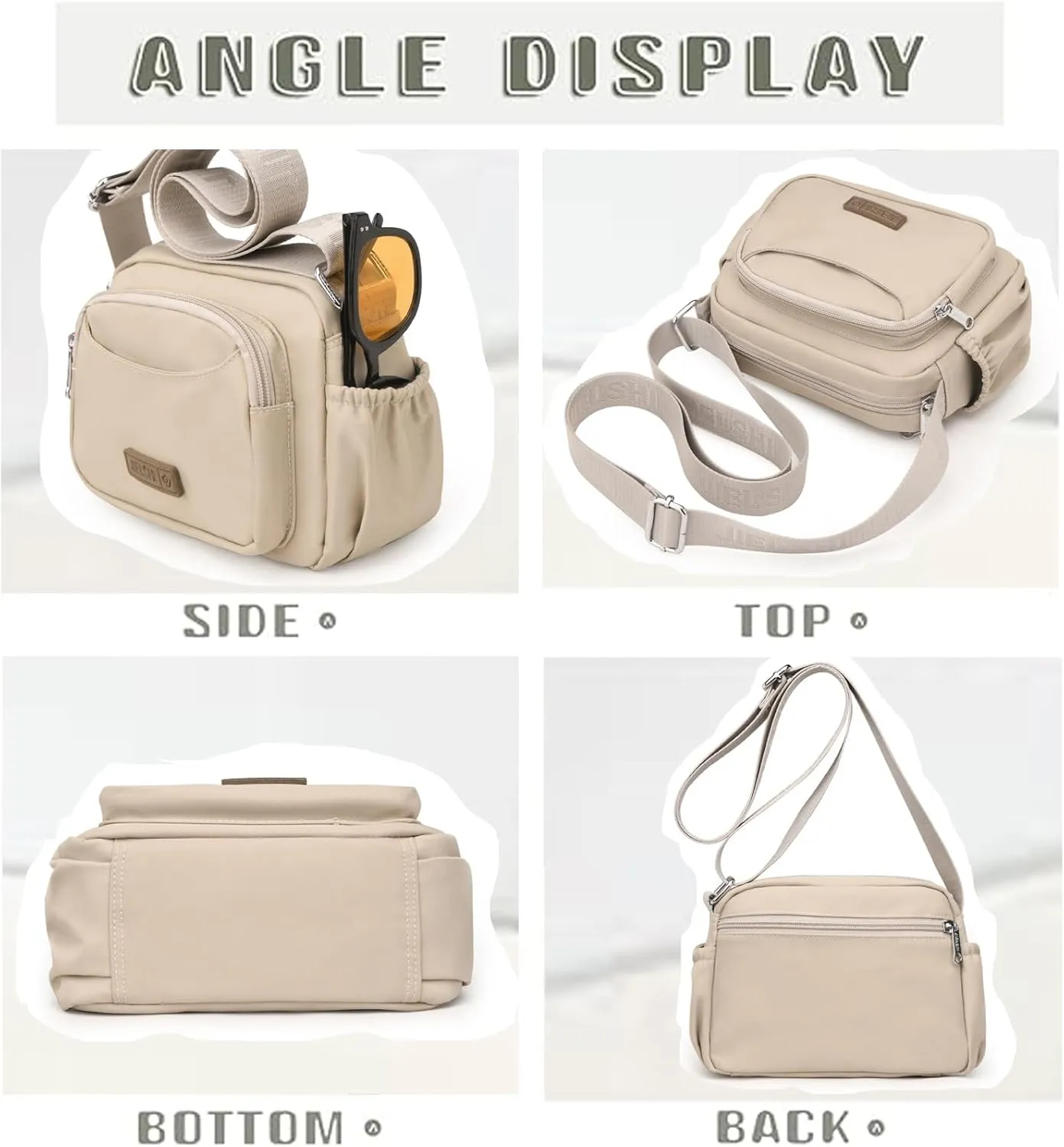 KARRESLY Crossbody Bags for Women Nylon Waterproof Shoulder Handbags Messenger Purses with Multiple Pockets