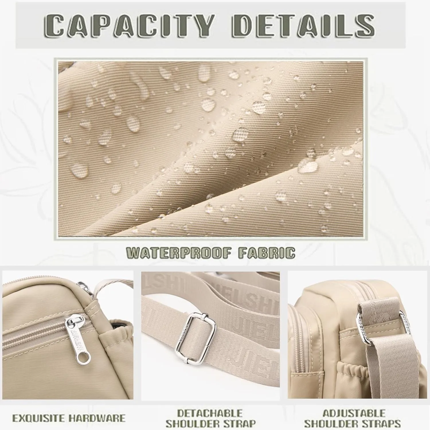 KARRESLY Crossbody Bags for Women Nylon Waterproof Shoulder Handbags Messenger Purses with Multiple Pockets